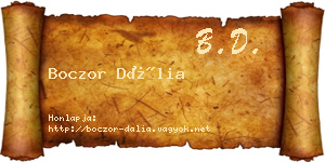 Boczor Dália névjegykártya